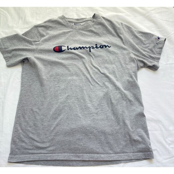 Champion Logo Script T-Shirt Mens Size 2XL Short Sleeve Athleticwear - Picture 8 of 9